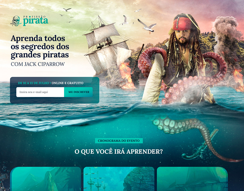 Manipulação de Landing Page de estudo com Photoshop.